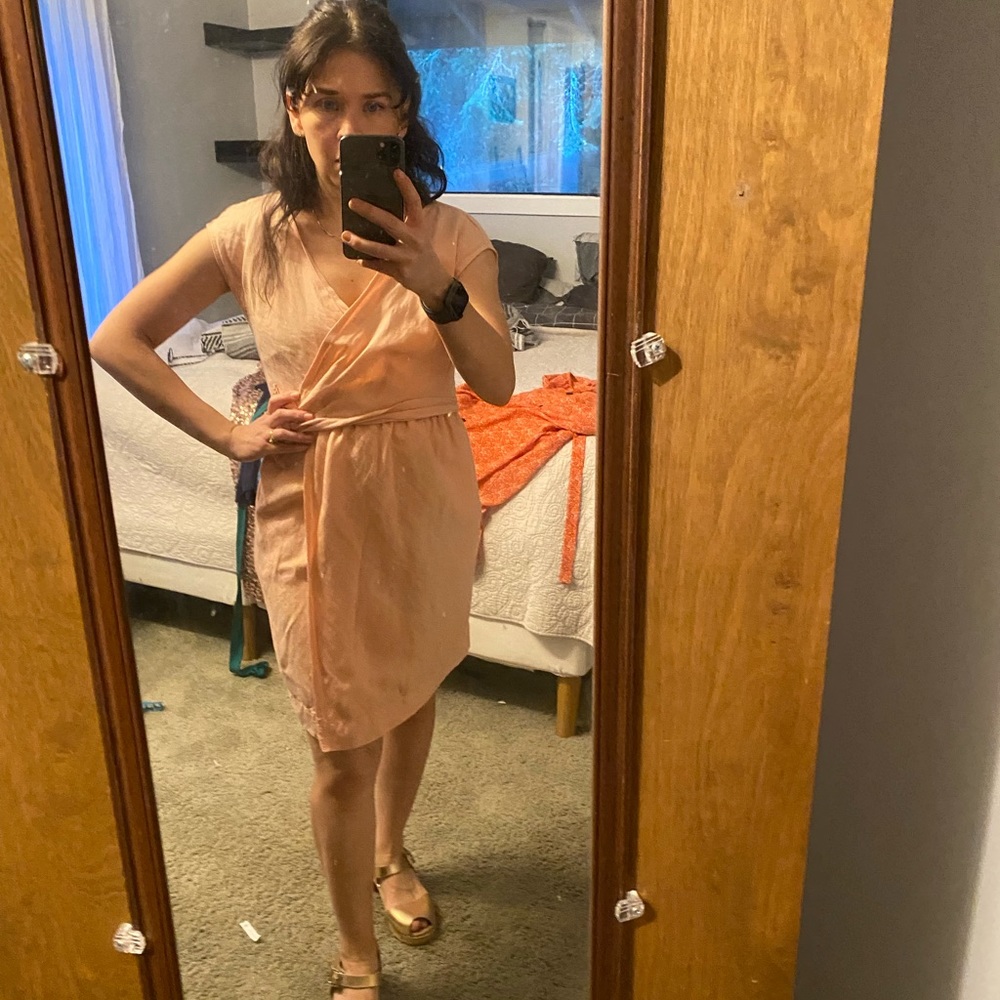 Soft Pink Amy Kuschel Wrap Dress